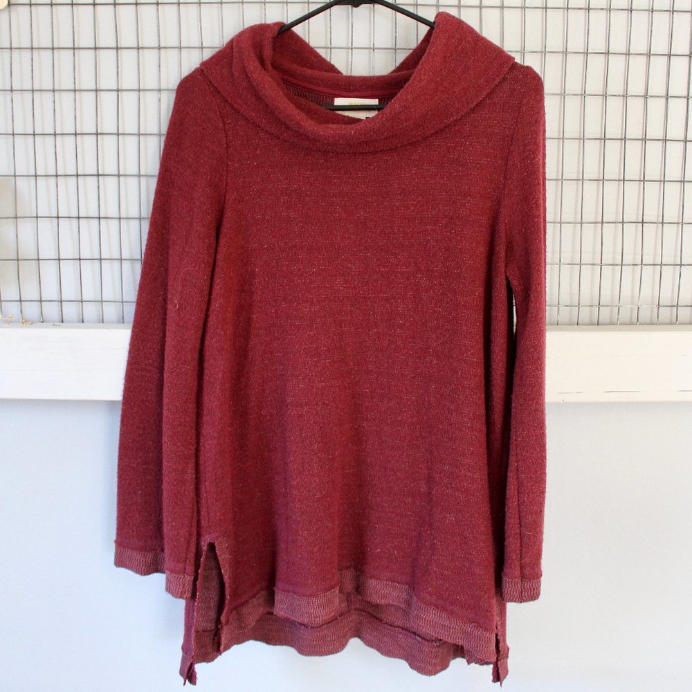 Maroon Mauve Flowy Sweater